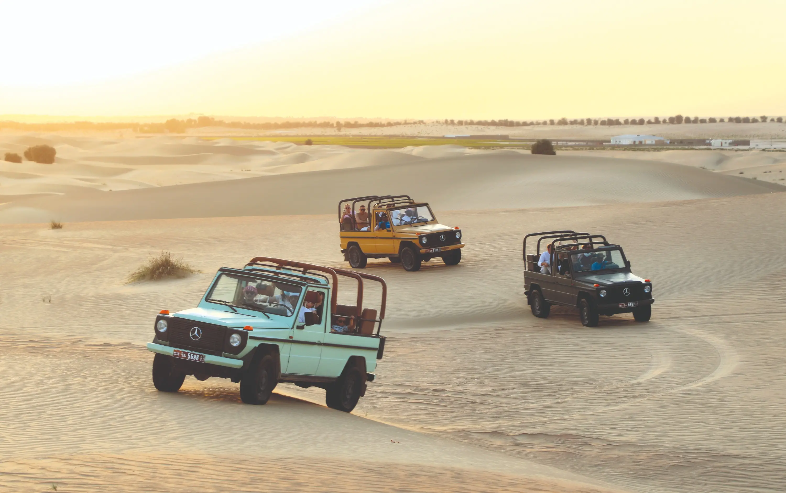 Luxury Desert Safari with Vintage G-Class & Al Marmoom Oasis Dinner in Dubai